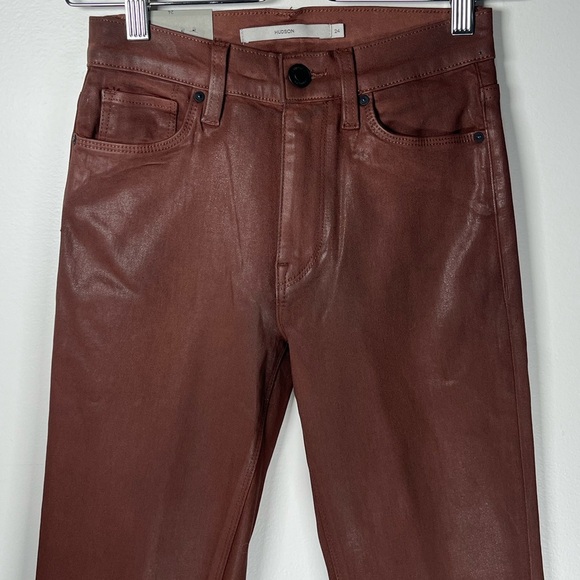 Hudson Barbara High Waist Bootcut Jean In Coated Tortoise Shell Women’s Size 24 - Picture 4 of 10